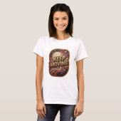 Statement Goud BLIJF IN BEWEGING Draagbare Kunst T-shirt (Voorkant volledig)
