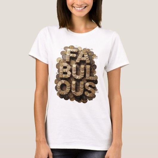 Statement Goud FABULOUS Print T-shirt (Voorkant)