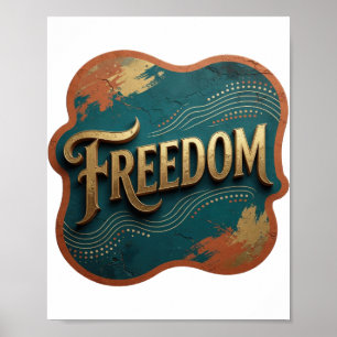 Statement Goud FREEDOM Design Poster