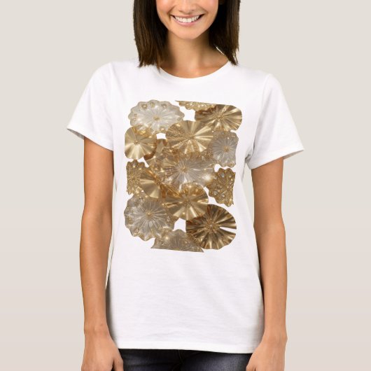 Statement Goud GOUDEN BLOEMEN Citat Shirt (Voorkant)