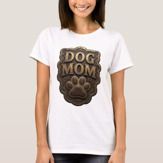Statement Goud HOND MOEDER Modern Design T-shirt (Voorkant)