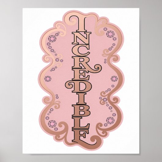 Statement Goud INCREDIBLE Statement Ontwerp Poster (Voorkant)