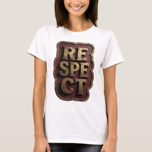 Statement Goud RESPECT Print T-shirt