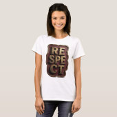 Statement Goud RESPECT Print T-shirt (Voorkant volledig)