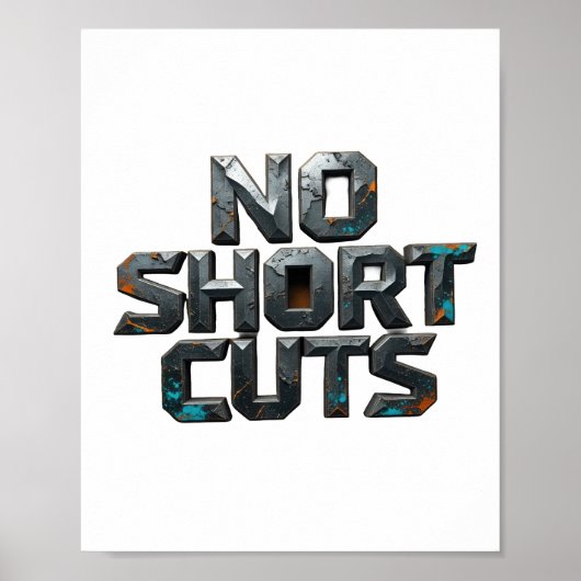 Statement Grijs GEEN SNELWEG Text Design Poster (Voorkant)