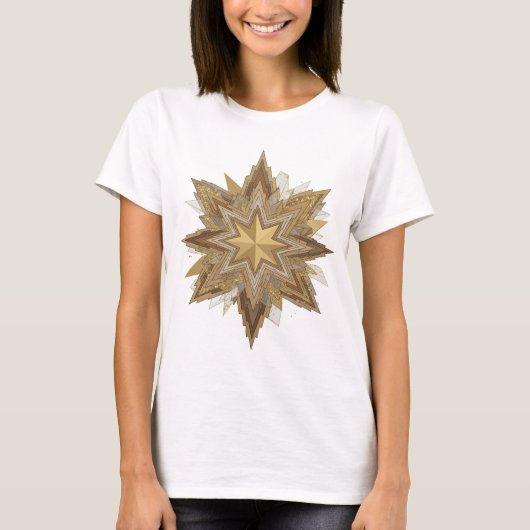 Statement Grijs STAR OF BETHLEHEM Design T-shirt (Voorkant)