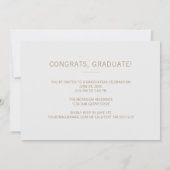 Statement Name Multi Photo Gold Graduparty Kaart (Achterkant)