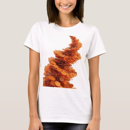 Statement Oranje ABSTRACTE KUNST Modern ontwerp T-shirt (Voorkant)