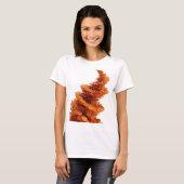 Statement Oranje ABSTRACTE KUNST Modern ontwerp T-shirt (Voorkant volledig)