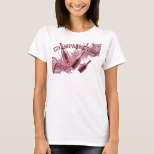 Statement Roze CHAMPAGNE TIJD Grafische T-shirt