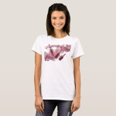 Statement Roze CHAMPAGNE TIJD Grafische T-shirt (Voorkant volledig)