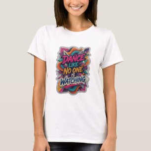 Statement Roze DANS ALSOF NIEMAND TOEKIJKT T-shirt