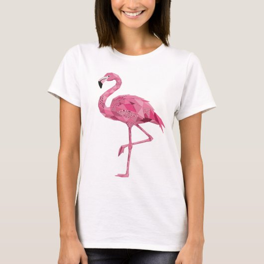 Statement Roze FLAMINGO Design T-shirt (Voorkant)