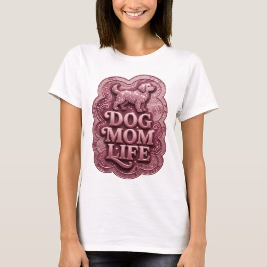 Statement Roze HOND MOEDER LEVEN Custom T-shirt (Voorkant)