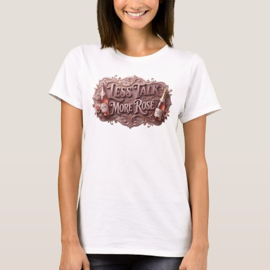 Statement Roze MINDER PRATEN MEER ROSÉ Shirt Ontwe (Voorkant)