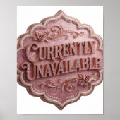 Statement Roze NIET BESCCHIKBAAR Poster (Voorkant)