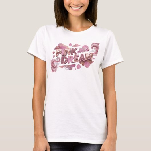 Statement Roze ROZE DROOM Print T-shirt (Voorkant)