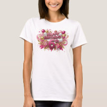 Statement Roze VERJAARDAG 6DE Shirt Ontwerp