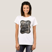 Statement Silver LIVE ABOVE THE NOISE Slogan T-shi T-shirt (Voorkant volledig)