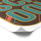 Statement Teal OLD SCHOOL Aangepast ontwerp Poster (Hoek)