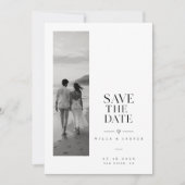 Statement Typografie Huwelijk Save The Date Kaart (Voorkant)