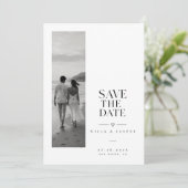 Statement Typografie Huwelijk Save The Date Kaart (Staand voorkant)