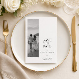 Statement Typografie Huwelijk Save The Date Kaart