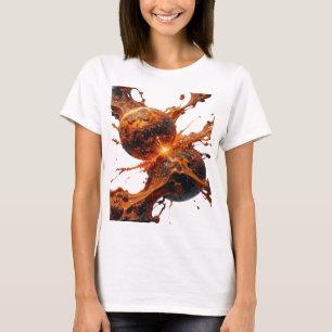 Statement Zilver ABSTRACTE KUNST Artistiek Motief T-shirt