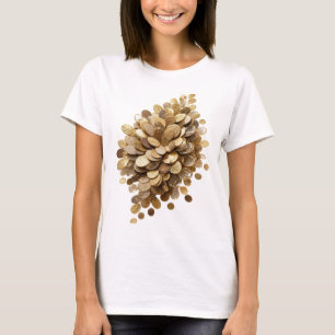 Statement Zilver ABSTRACTE KUNST Artistiek Motief T-shirt