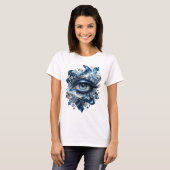 Statement Zilver ABSTRACTE KUNST Kunstprint T-shirt (Voorkant volledig)