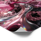 Statement Zilver ABSTRACTE KUNST Kunstprint v2 Poster (Hoek)