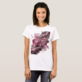 Statement Zilver ABSTRACTE KUNST Kunstprint v2 T-shirt (Voorkant volledig)