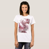 Statement Zilver ABSTRACTE KUNST Kunstprint v3 T-shirt (Voorkant volledig)