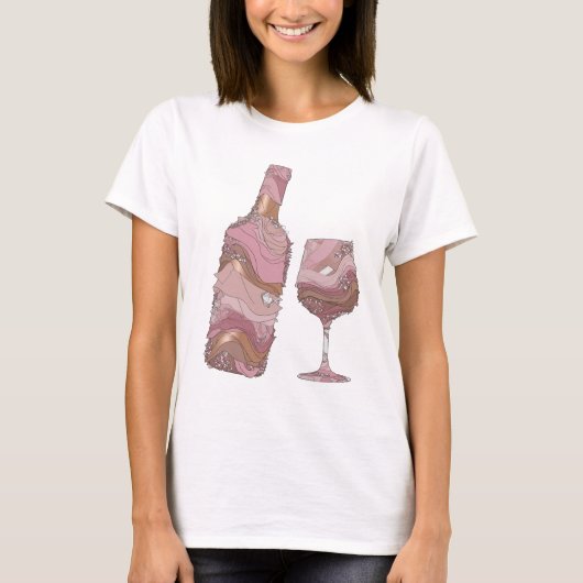 Statement Zilver ABSTRACTE KUNST Modern Design v3 T-shirt (Voorkant)