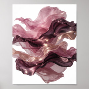 Statement Zilver ABSTRACTE KUNST Ontwerp Poster