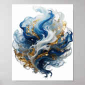 Statement Zilver ABSTRACTE KUNST Ontwerp Poster (Voorkant)