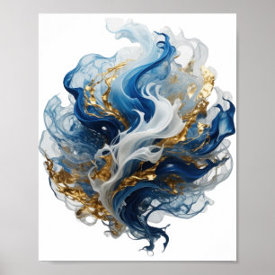 Statement Zilver ABSTRACTE KUNST Ontwerp Poster