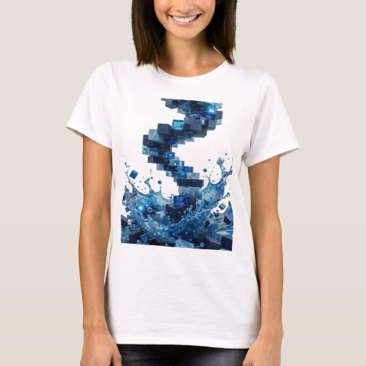 Statement Zilver ABSTRACTE KUNST Statement T-shirt (Voorkant)
