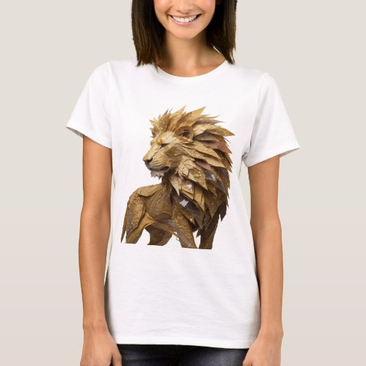 Statement Zilver LION KING Tekst Ontwerp T-shirt (Voorkant)