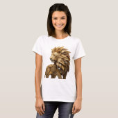 Statement Zilver LION KING Tekst Ontwerp T-shirt (Voorkant volledig)