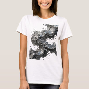 Statement Zilver TANDFIETSEN IN BEWEGING Grafische T-shirt