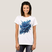 Statement Zilver WATER FLOW Draagbare Kunst T-shirt (Voorkant volledig)