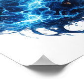 Statement Zilveren BLUE FLAME BALL Stout Design Poster (Hoek)