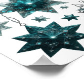 Statement Zilveren BLUE STAR ORNAMENTS Poster (Hoek)