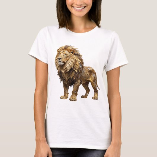 Statement Zilveren LION KING Print T-shirt (Voorkant)