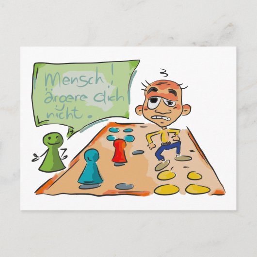Statementkarte "Mensch ärgere dich nicht" Briefkaart (Voorkant)