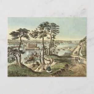 Staten Island en de Narrows van Fort Hamilton Briefkaart