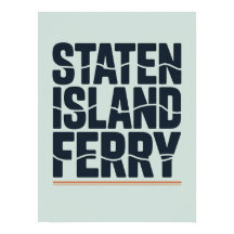 Staten Island Ferry-golf typografie