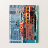 Staten Island Ferry. Kerstgroeten Legpuzzel (Verticaal)
