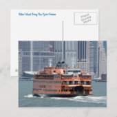 Staten Island Ferry New York Harbor Post Card Briefkaart (Voorkant / Achterkant)
